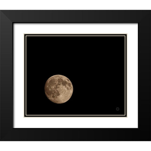 Moon Detail II Black Modern Wood Framed Art Print with Double Matting by Larson, Nathan