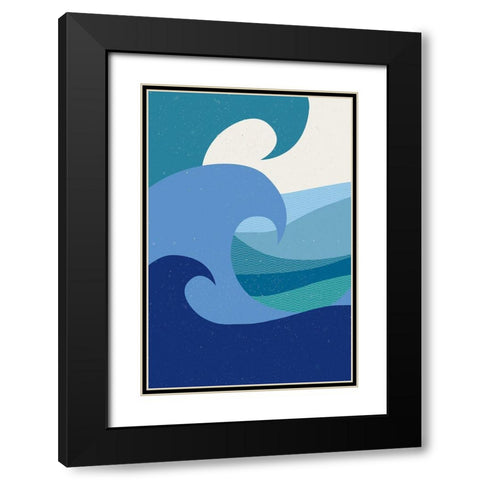 Salty No Words Black Modern Wood Framed Art Print with Double Matting by Wild Apple Portfolio