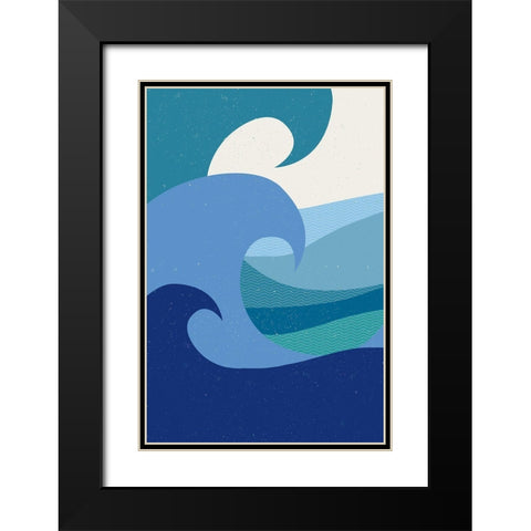 Salty No Words Black Modern Wood Framed Art Print with Double Matting by Wild Apple Portfolio