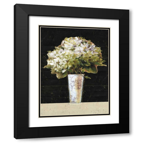 Marche de Fleurs Bouquet Black Black Modern Wood Framed Art Print with Double Matting by Audit, Lisa