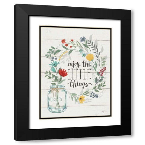 Blooming Thoughts II Wall Hanging Black Modern Wood Framed Art Print with Double Matting by Penner, Janelle