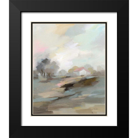 Farm in April Black Modern Wood Framed Art Print with Double Matting by Vassileva, Silvia