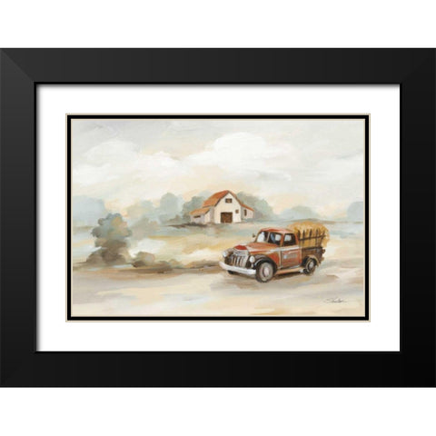 The Old Farm Black Modern Wood Framed Art Print with Double Matting by Vassileva, Silvia
