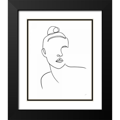 Her Black Modern Wood Framed Art Print with Double Matting by Panganiban, Karyn