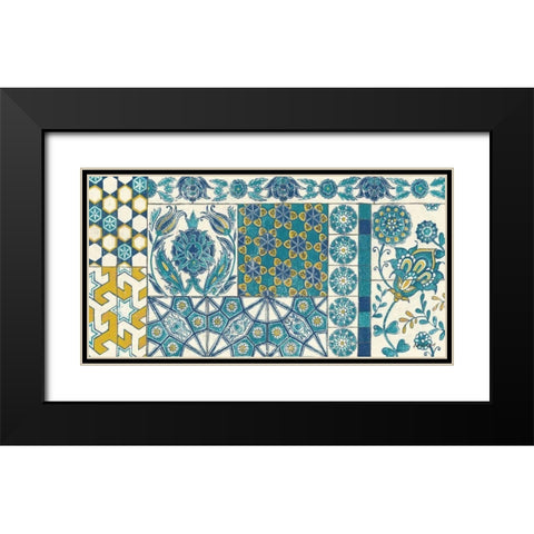 Turkish Tiles Exotic I Black Modern Wood Framed Art Print with Double Matting by Lovell, Kathrine