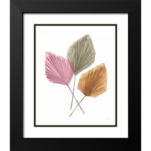 Fan Palms Black Modern Wood Framed Art Print with Double Matting by Panganiban, Karyn