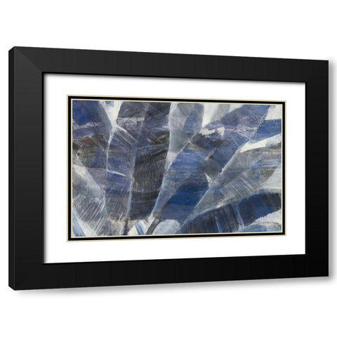 Twilight Palms Black Modern Wood Framed Art Print with Double Matting by Hristova, Albena