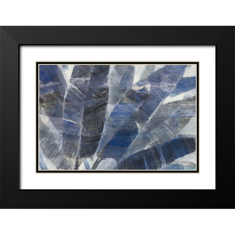 Twilight Palms Black Modern Wood Framed Art Print with Double Matting by Hristova, Albena