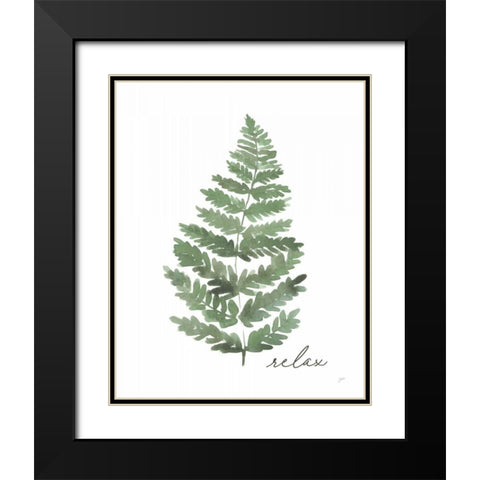 Relax Black Modern Wood Framed Art Print with Double Matting by Panganiban, Karyn