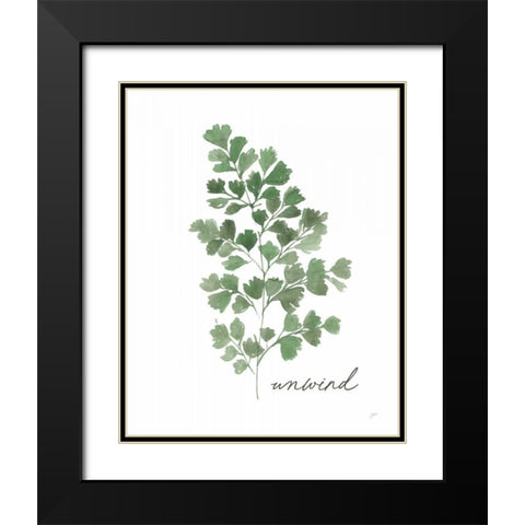 Unwind Black Modern Wood Framed Art Print with Double Matting by Panganiban, Karyn