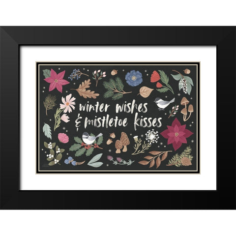 Winter Spirit I Dark Black Modern Wood Framed Art Print with Double Matting by Marshall, Laura