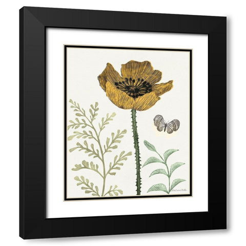 Springtime II Warm Black Modern Wood Framed Art Print with Double Matting by Miller, Sara Zieve