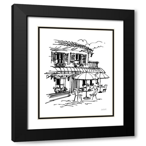 Cafe Sketch I Black Modern Wood Framed Art Print with Double Matting by Tavoletti, Anne