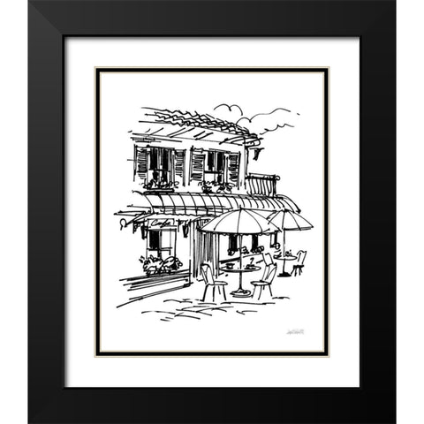 Cafe Sketch I Black Modern Wood Framed Art Print with Double Matting by Tavoletti, Anne