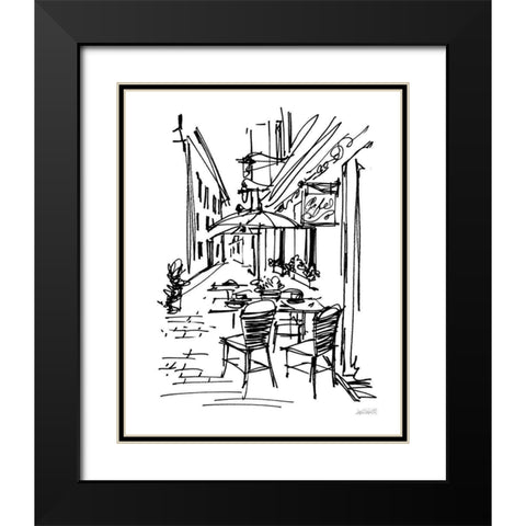 Cafe Sketch II Black Modern Wood Framed Art Print with Double Matting by Tavoletti, Anne