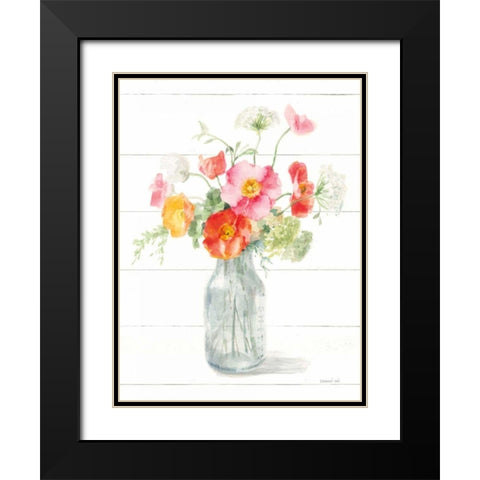 Homegrown Summer II Black Modern Wood Framed Art Print with Double Matting by Nai, Danhui