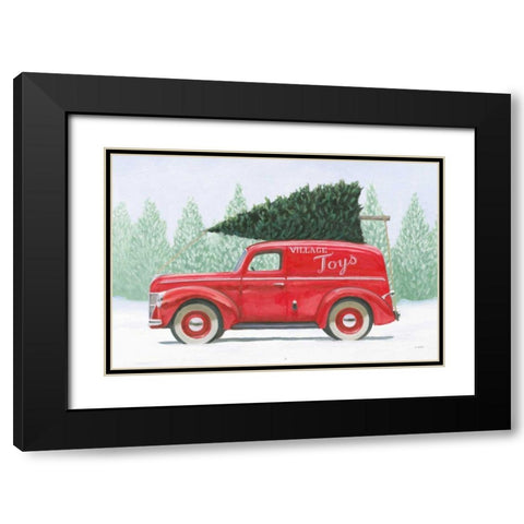 Christmas Farm II Black Modern Wood Framed Art Print with Double Matting by Wiens, James