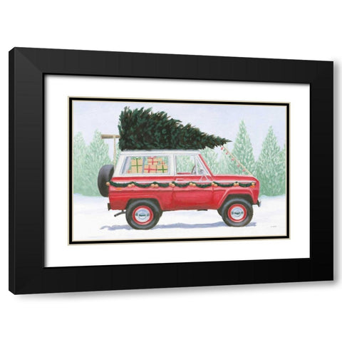 Christmas Farm III Black Modern Wood Framed Art Print with Double Matting by Wiens, James