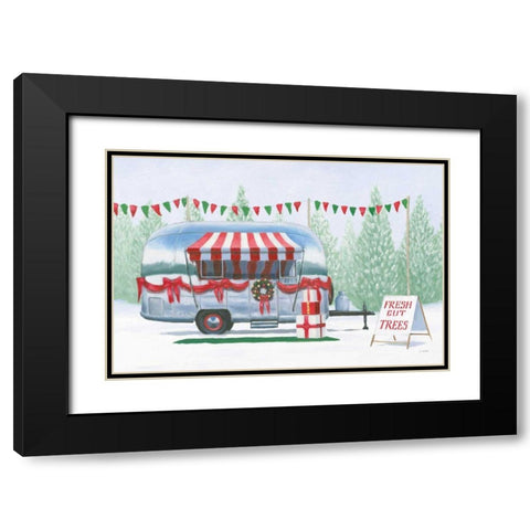 Christmas Farm IV Black Modern Wood Framed Art Print with Double Matting by Wiens, James