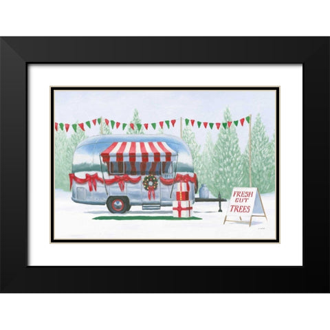 Christmas Farm IV Black Modern Wood Framed Art Print with Double Matting by Wiens, James