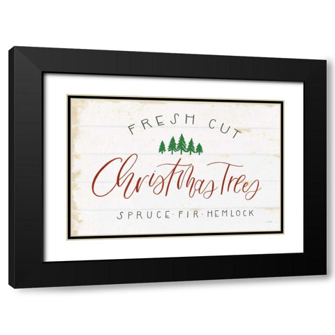 Christmas Farm V Black Modern Wood Framed Art Print with Double Matting by Wiens, James