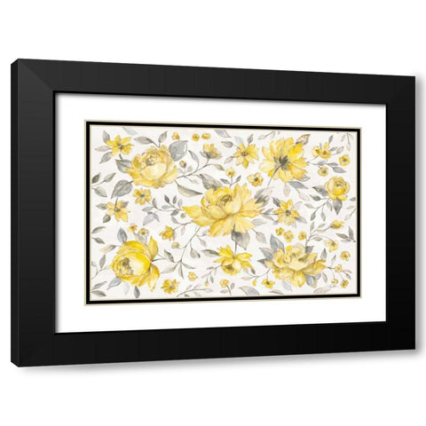 Sunny Roses IV Black Modern Wood Framed Art Print with Double Matting by Vassileva, Silvia