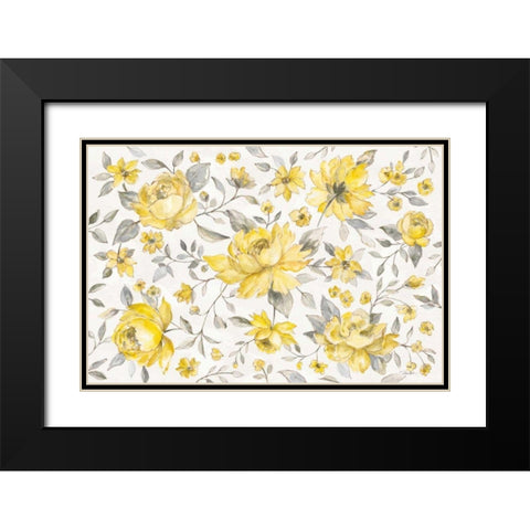 Sunny Roses IV Black Modern Wood Framed Art Print with Double Matting by Vassileva, Silvia