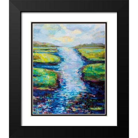Summer Solstice Black Modern Wood Framed Art Print with Double Matting by Vertentes, Jeanette