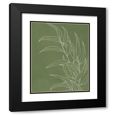 Eucalyptus II on Green Black Modern Wood Framed Art Print with Double Matting by Panganiban, Karyn