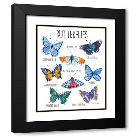 Nature Chart II Black Modern Wood Framed Art Print with Double Matting by Zaman, Farida