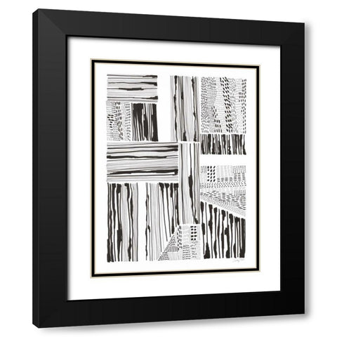 Lined Up I Black Modern Wood Framed Art Print with Double Matting by Prahl, Courtney