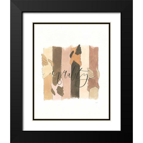 Equality Black Modern Wood Framed Art Print with Double Matting by Jackson, Jenaya