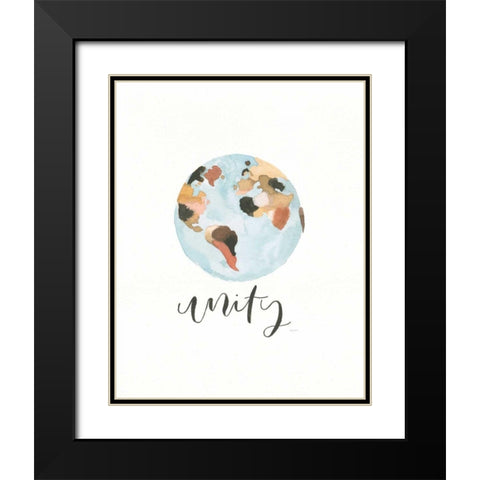 Unity Black Modern Wood Framed Art Print with Double Matting by Jackson, Jenaya