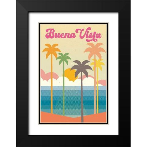 Buena Vista Light Black Modern Wood Framed Art Print with Double Matting by Wild Apple Portfolio