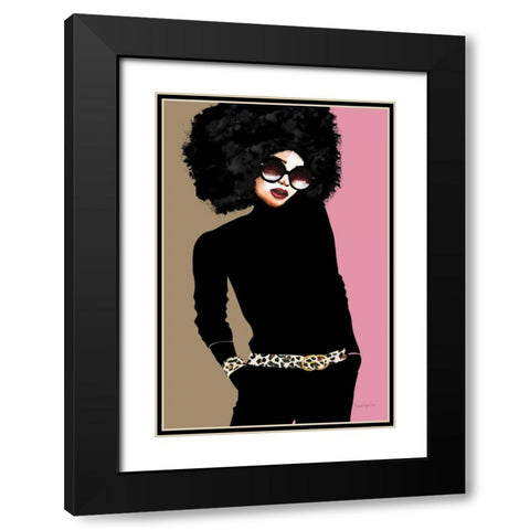 Good Attitude I Black Modern Wood Framed Art Print with Double Matting by Charro, Mercedes Lopez