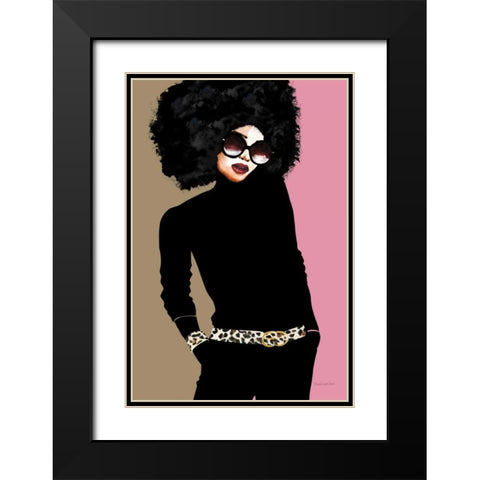 Good Attitude I Black Modern Wood Framed Art Print with Double Matting by Charro, Mercedes Lopez
