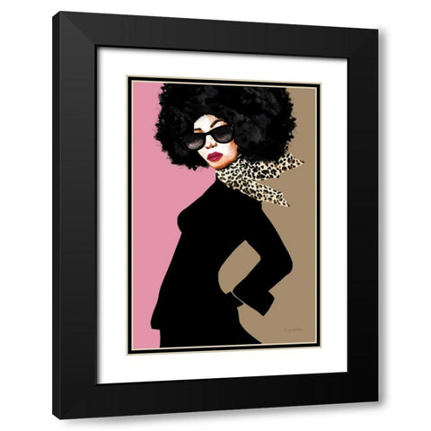 Good Attitude II Black Modern Wood Framed Art Print with Double Matting by Charro, Mercedes Lopez