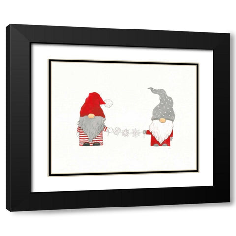 Winter Gnomes I Black Modern Wood Framed Art Print with Double Matting by Jackson, Jenaya