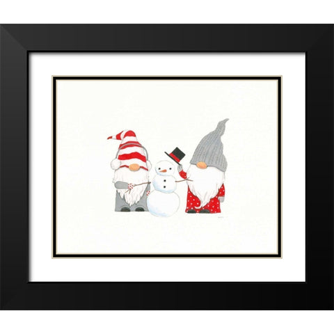 Winter Gnomes II Black Modern Wood Framed Art Print with Double Matting by Jackson, Jenaya