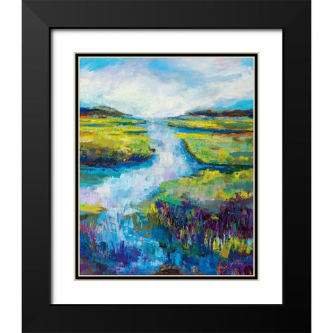 Barn Island View Black Modern Wood Framed Art Print with Double Matting by Vertentes, Jeanette