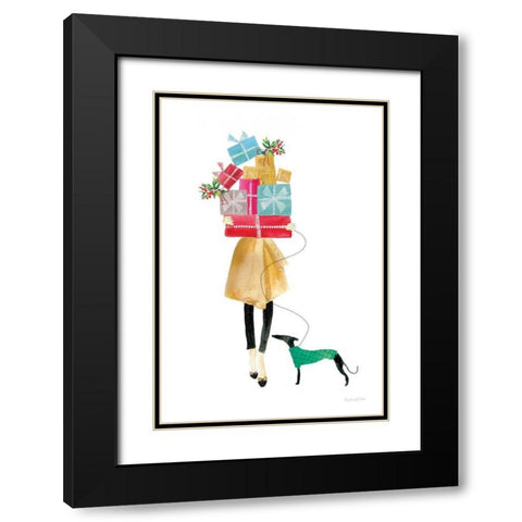 Holiday Mood II Black Modern Wood Framed Art Print with Double Matting by Charro, Mercedes Lopez
