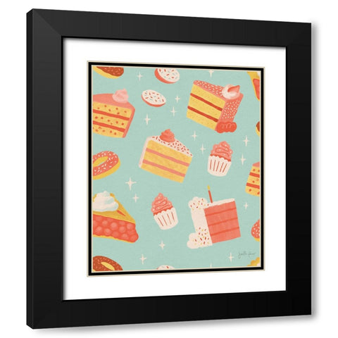Fresh Baked Pattern VA Black Modern Wood Framed Art Print with Double Matting by Penner, Janelle