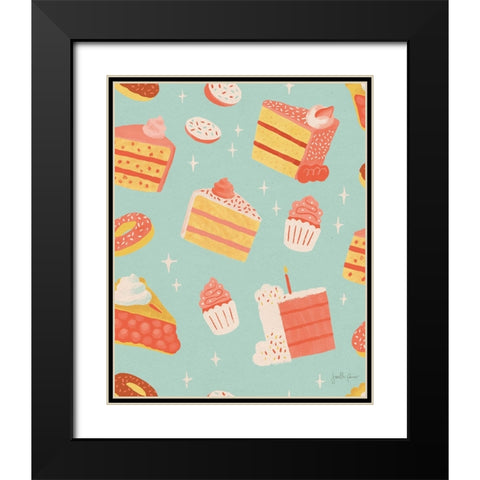 Fresh Baked Pattern VA Black Modern Wood Framed Art Print with Double Matting by Penner, Janelle