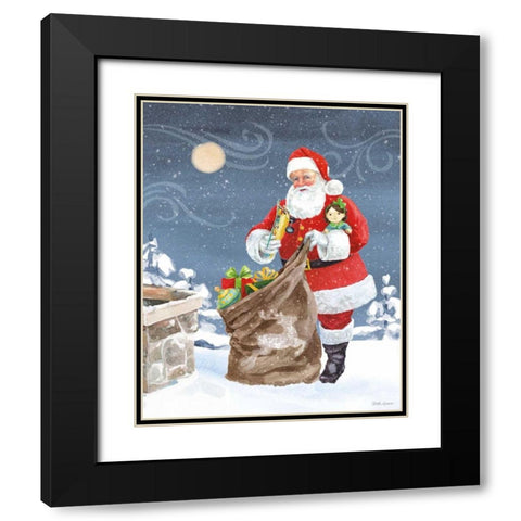 Santas List V Black Modern Wood Framed Art Print with Double Matting by Grove, Beth