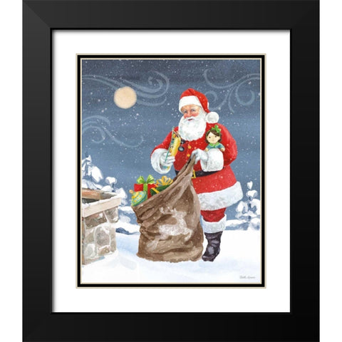 Santas List V Black Modern Wood Framed Art Print with Double Matting by Grove, Beth