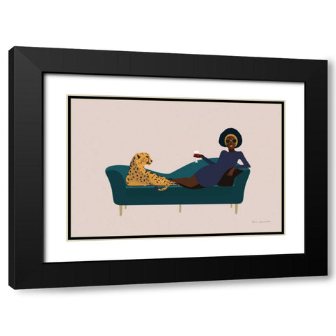 Wild Lounge I Black Modern Wood Framed Art Print with Double Matting by Escalante, Omar
