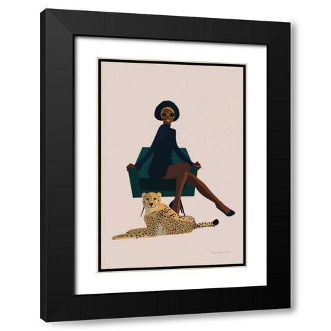 Wild Lounge II Black Modern Wood Framed Art Print with Double Matting by Escalante, Omar
