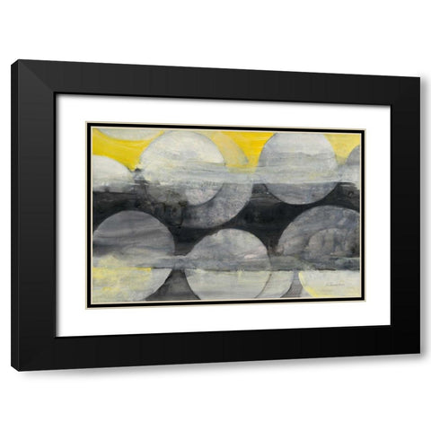 Eclipse Black Modern Wood Framed Art Print with Double Matting by Hristova, Albena