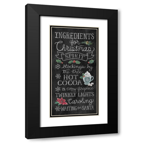 Christmas Chalk X Black Modern Wood Framed Art Print with Double Matting by Urban, Mary