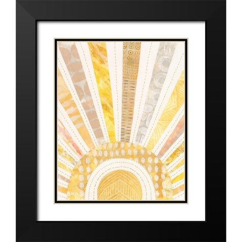 Boho Sunshine I Black Modern Wood Framed Art Print with Double Matting by Prahl, Courtney